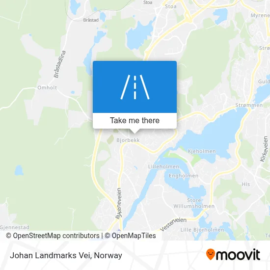 Johan Landmarks Vei map