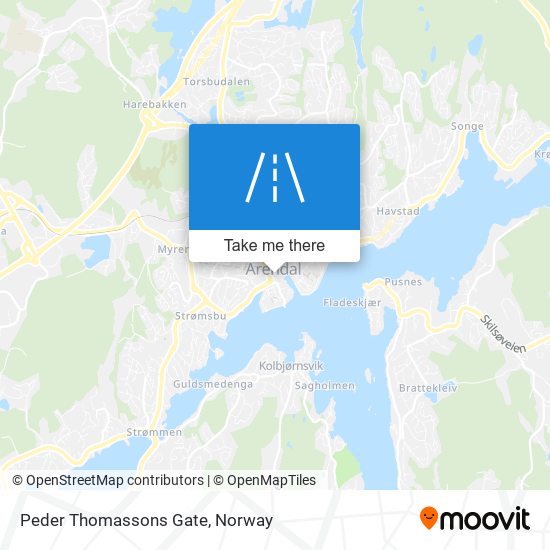 Peder Thomassons Gate map