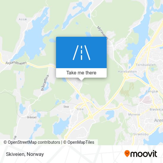 Skiveien map