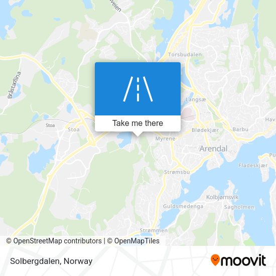 Solbergdalen map