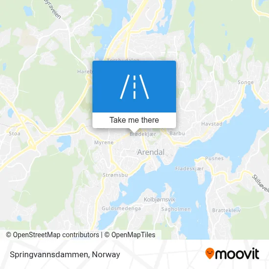 Springvannsdammen map