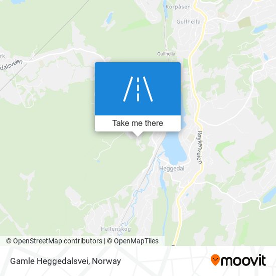 Gamle Heggedalsvei map