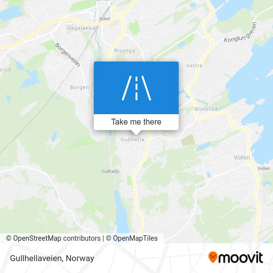Gullhellaveien map