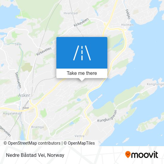 Nedre Båstad Vei map
