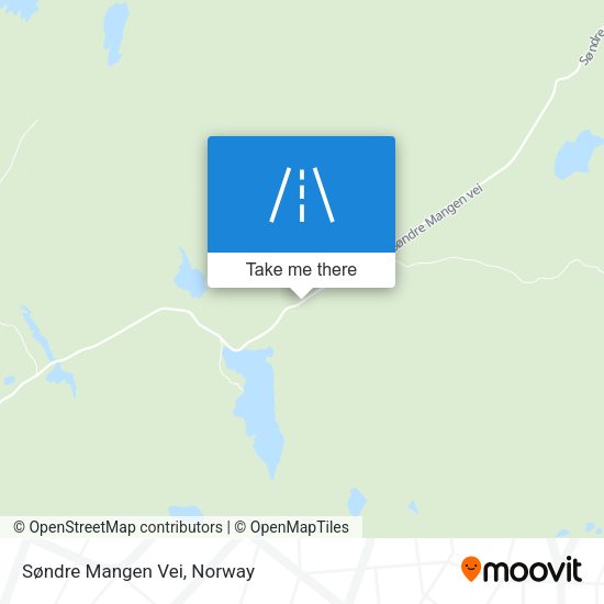 Søndre Mangen Vei map