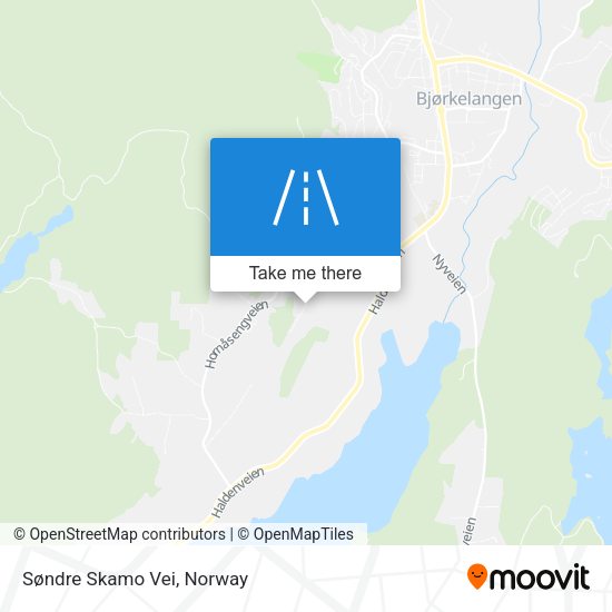 Søndre Skamo Vei map