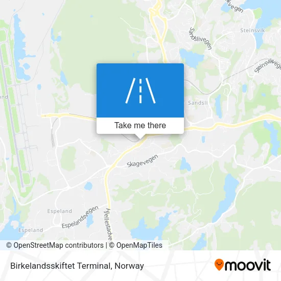 Birkelandsskiftet Terminal map