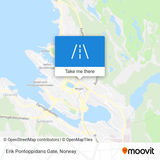 Erik Pontoppidans Gate map