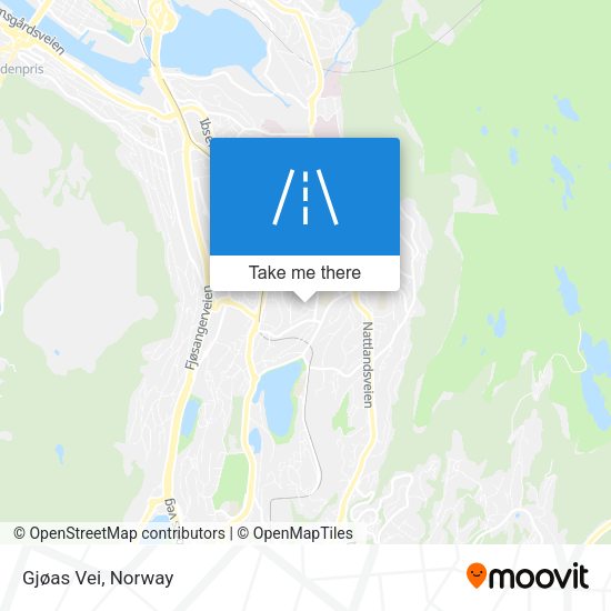 Gjøas Vei map