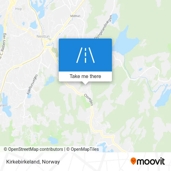 Kirkebirkeland map