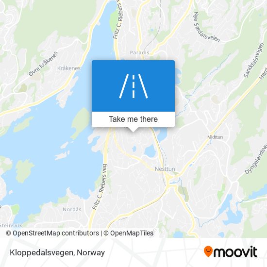 Kloppedalsvegen map