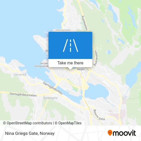 Nina Griegs Gate map