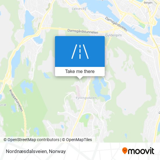 Nordnæsdalsveien map