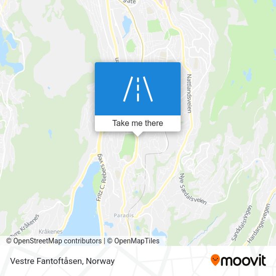 Vestre Fantoftåsen map