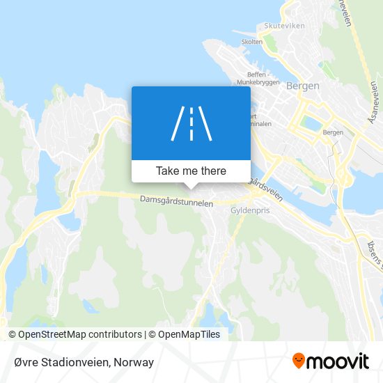 Øvre Stadionveien map