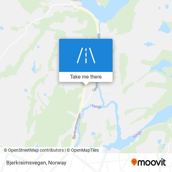 Bjerkreimsvegen map
