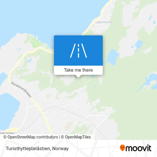 Turisthytteplatåstien map