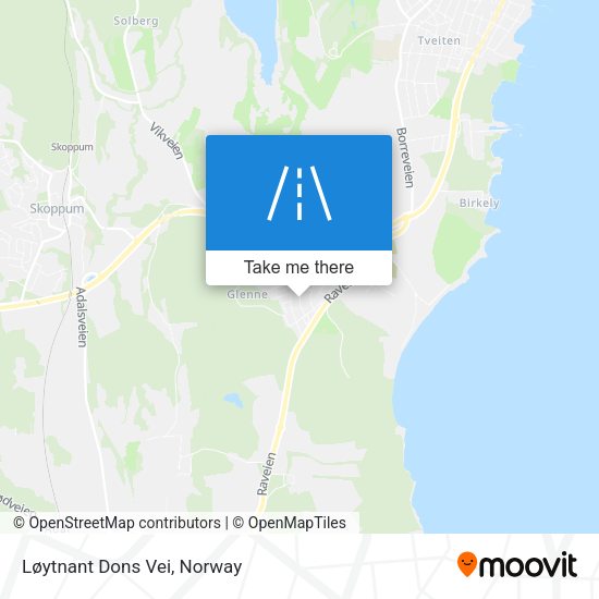 Løytnant Dons Vei map