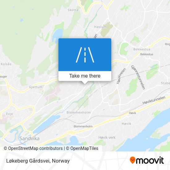 Løkeberg Gårdsvei map
