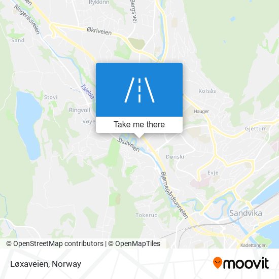 Løxaveien map