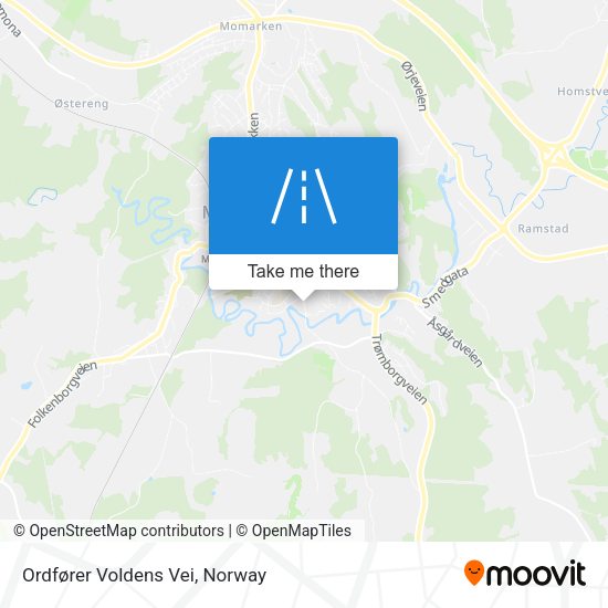Ordfører Voldens Vei map
