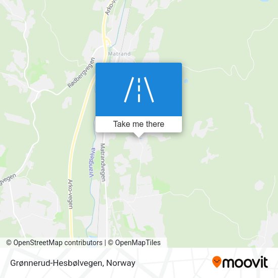 Grønnerud-Hesbølvegen map