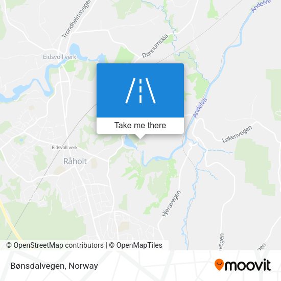 Bønsdalvegen map