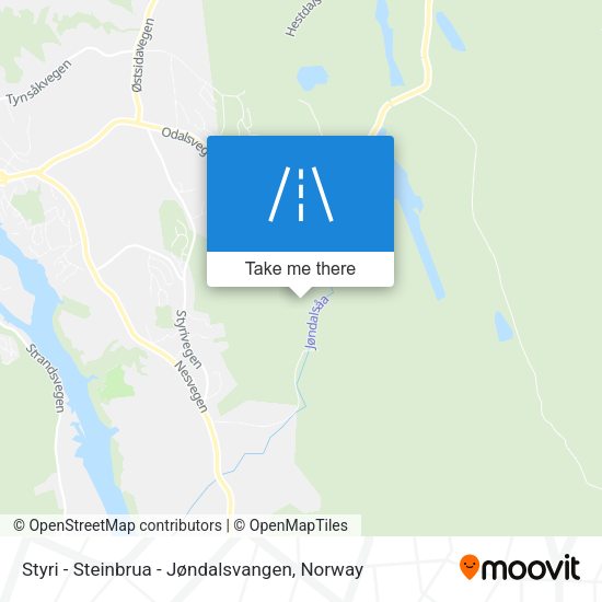 Styri - Steinbrua - Jøndalsvangen map