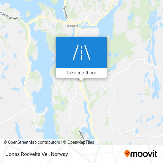 Jonas Rodvelts Vei map
