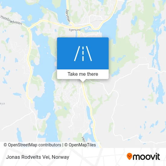 Jonas Rodvelts Vei map