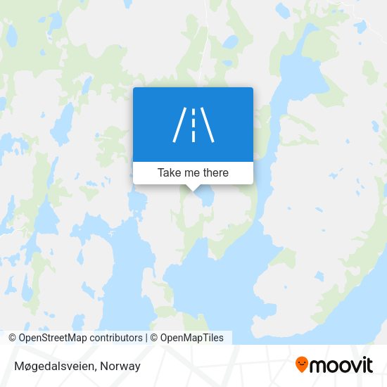 Møgedalsveien map