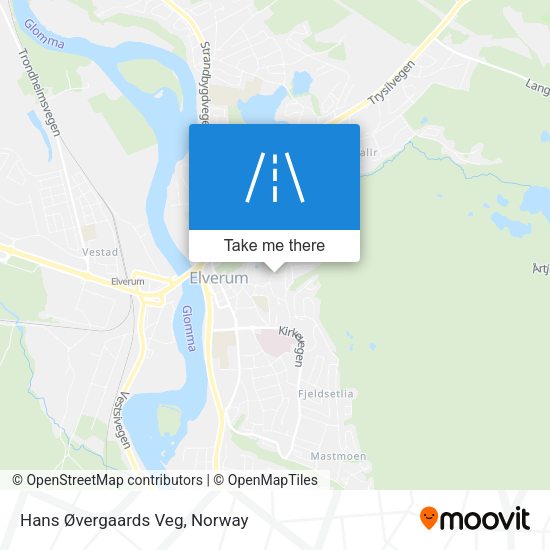 Hans Øvergaards Veg map