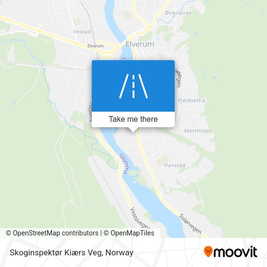 Skoginspektør Kiærs Veg map