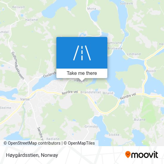 Høygårdsstien map
