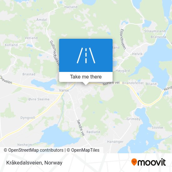 Kråkedalsveien map