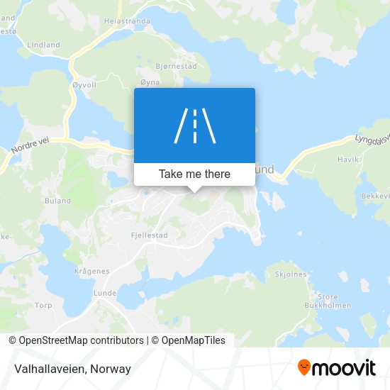 Valhallaveien map