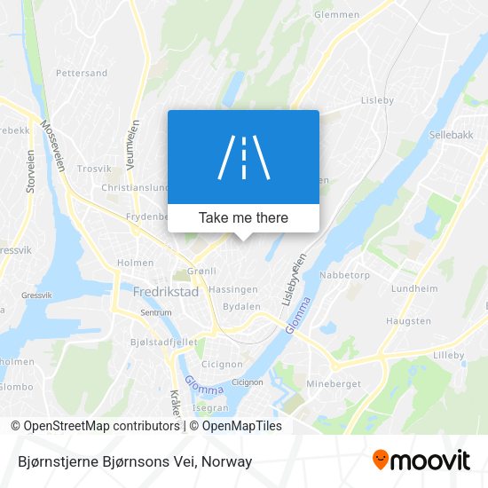 Bjørnstjerne Bjørnsons Vei map