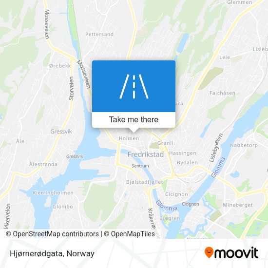 Hjørnerødgata map