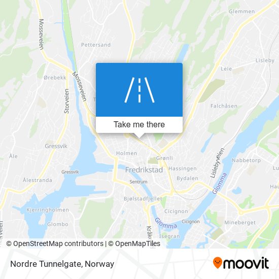 Nordre Tunnelgate map