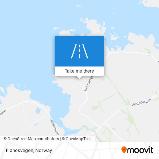 Flønesvegen map