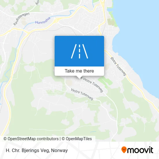 H. Chr. Bjerings Veg map