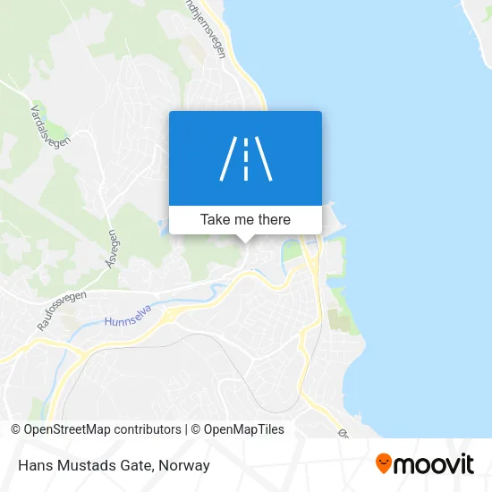 Hans Mustads Gate map