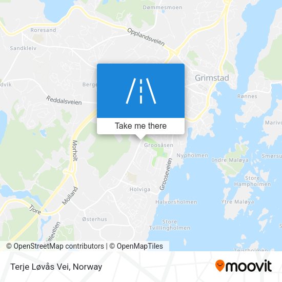 Terje Løvås Vei map