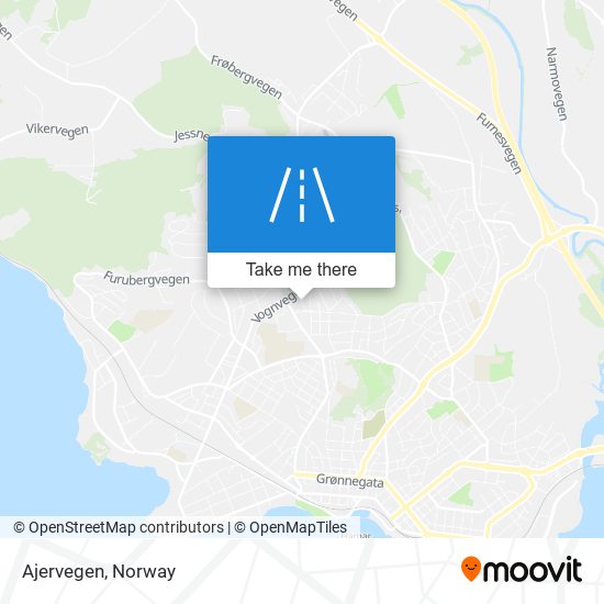 Ajervegen map