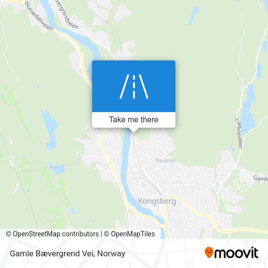 Gamle Bævergrend Vei map