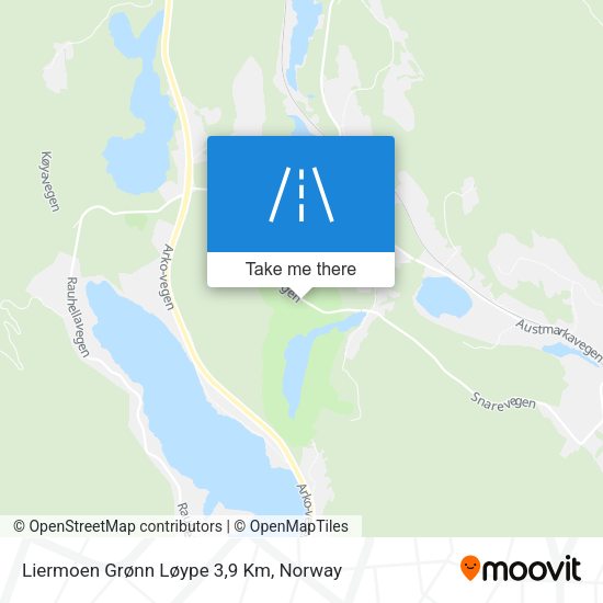 Liermoen Grønn Løype 3,9 Km map
