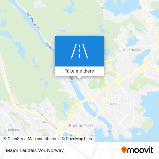 Major Laudals Vei map