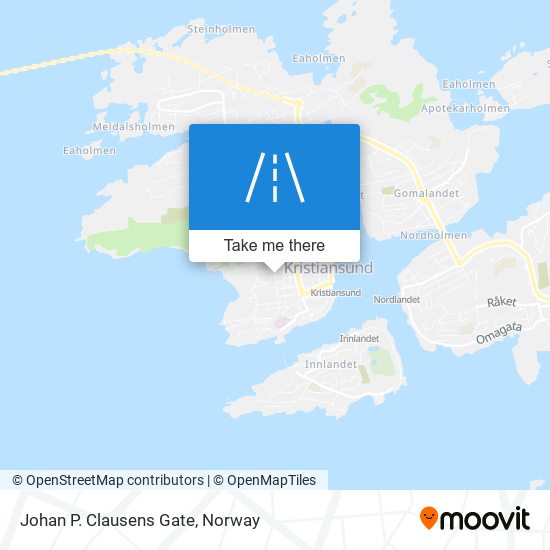 Johan P. Clausens Gate map