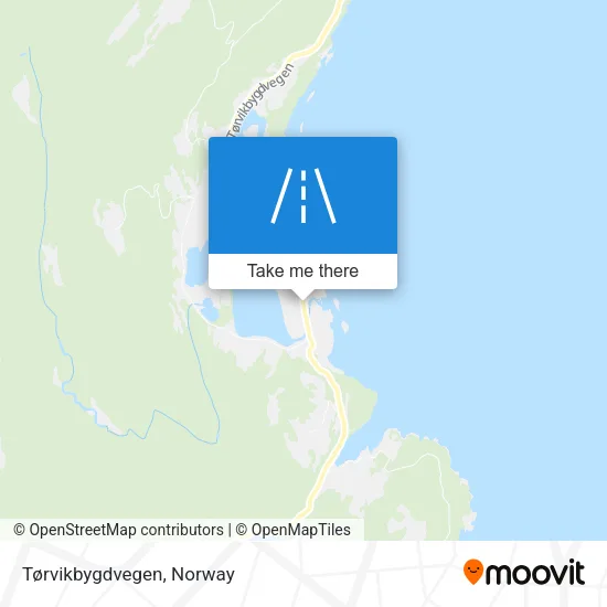 Tørvikbygdvegen map