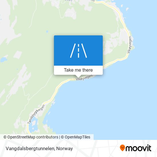 Vangdalsbergtunnelen map